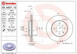 BREMBO Disc frana HONDA JAZZ III (GE) (2007 - 2013) BREMBO 09. A357.10