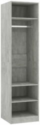 vidaXL betonszürke szerelt fa ruhásszekrény 50 x 50 x 200 cm 800238