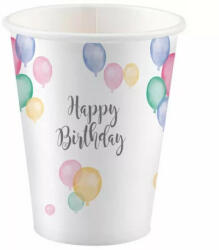 Happy Birthday papír pohár 8 db-os 250 ml (DPA990371066)