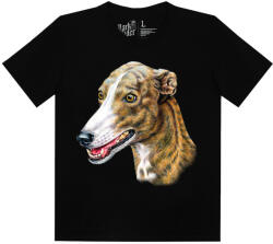  Angol agár kutyás - Férfi / Unisex Pamut Póló -4XL