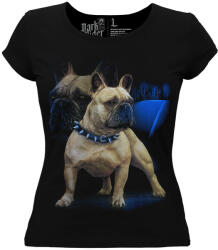  Francia bulldog kutyás - Női Pamut Póló -S