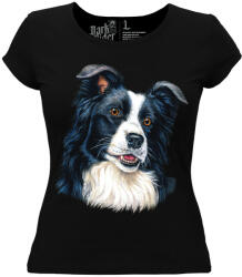  Border collie kutyás - Női Pamut Póló -XS