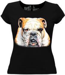  Bulldog kutyás - Női Pamut Póló -XS