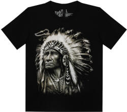  Indián tolldísszel - Férfi / Unisex Pamut Póló -2XL