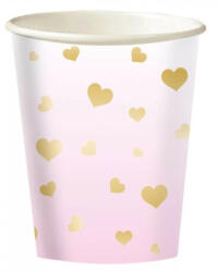 Amscan Pink Ombre Első születésnap papír pohár 8 db-os 250 ml (DPA991030966)