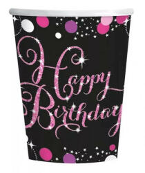 Amscan Happy Birthday papír pohár 8 db-os 250 ml (DPA990057366)