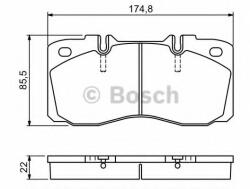 Bosch Set placute frana, frana disc IVECO DAILY IV autobasculanta (2006 - 2011) BOSCH 0 986 494 257