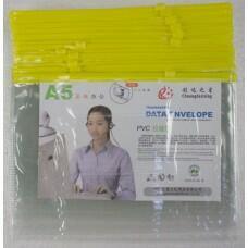 EVOffice Mapa plastic transparent A5 cu fermoar, 160 microni