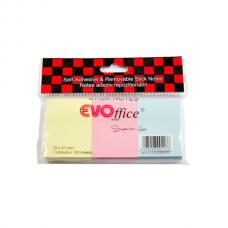 EVOffice Notite autoadezive 38x51mm, 3 culori pastel x 100 file
