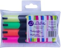 WillGo Textmarker cu grip 4 culori/set Willgo