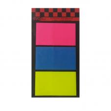 EVOffice Stick index plastic 45x25mm, 3 culori neon x 20 file