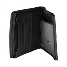 Blank Mapa plastic A4 cu fermoar si multiple compartimente Executive Portofolio - negru