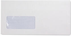 Blank Plic DL alb, siliconic cu fereastra stanga, 80 gr/mp