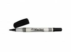 Marker permanent inscriptionare CD/ DVD cu 2 capete: Ultrafine 0.4 mm si Fine 1 mm - negru