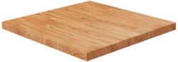 vidaXL Blat masă pătrat maro deschis 70x70x4 cm lemn stejar tratat (343061)