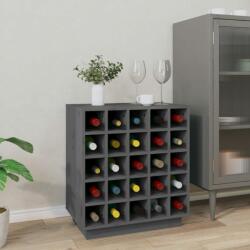 vidaXL Dulap de vinuri, gri, 55, 5x34x61 cm, lemn masiv de pin (821529) - comfy