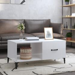 vidaXL Măsuță de cafea, alb extralucios, 90x50x40 cm, lemn compozit (812669) - comfy