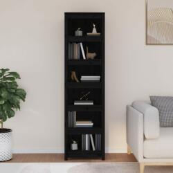 vidaXL Bibliotecă, negru, 50x35x183 cm, lemn masiv de pin (821723) - comfy