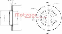 METZGER Disc frana MAZDA 3 (BK) (2003 - 2009) METZGER 6110581