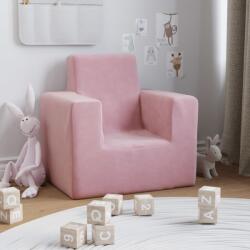 vidaXL Canapea pentru copii, roz, pluș moale (341838) - comfy