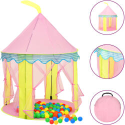vidaXL Cort de joacă pentru copii cu 250 bile, roz, 100x100x127 cm (3107745) - comfy