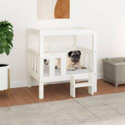vidaXL Pat pentru câini, alb, 65, 5x43x70 cm, lemn masiv de pin (822373) - comfy