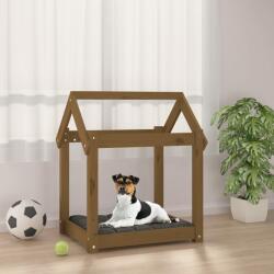 vidaXL Pat pentru câini, maro miere, 61x50x70 cm, lemn masiv de pin (822200) - comfy