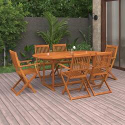 vidaXL Set de masă pentru grădină, 7 piese, lemn masiv de acacia (3086970) - comfy