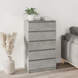 vidaXL Dulap cu sertare, gri beton, 60x36x103 cm, lemn prelucrat (823020) - comfy Comoda