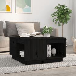 vidaXL Măsuță de cafea, negru, 60x61x32, 5 cm, lemn masiv de pin (814533) - comfy