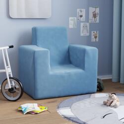 vidaXL Canapea pentru copii, albastru, pluș moale (341837) - comfy Canapea