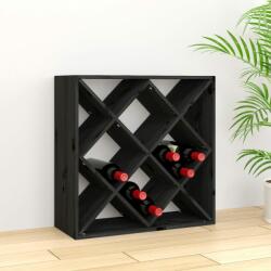 vidaXL Dulap de vinuri, negru, 62x25x62 cm, lemn masiv de pin (821546) - comfy