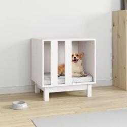 vidaXL Casă pentru câini, alb, 50x40x52 cm, lemn masiv de pin (822472) - comfy