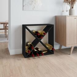 vidaXL Dulap de vinuri, negru, 62x25x62 cm, lemn masiv de pin (821763) - comfy