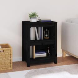 vidaXL Bibliotecă, negru, 50x35x68 cm, lemn masiv de pin (821703) - comfy