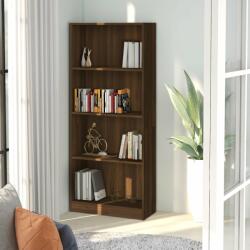 vidaXL Bibliotecă cu 4 niveluri stejar maro 60x24x142 cm lemn compozit (815431) - comfy