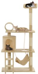 vidaXL Ansamblu de joacă pisici, stâlpi funie din sisal, 140 cm, bej (170585) - comfy