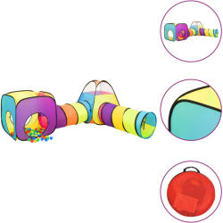 vidaXL Cort de joacă pentru copii, 250 bile, multicolor, 190x264x90 cm (3107754) - comfy