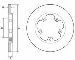 DELPHI Disc frana FORD TRANSIT caroserie (2013 - 2016) DELPHI BG4681C