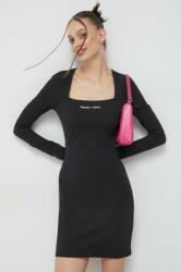 Tommy Hilfiger ruha fekete, mini, testhezálló - fekete S - answear - 22 990 Ft