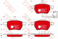 TRW Set placute frana, frana disc VW BORA (1J2) (1998 - 2005) TRW GDB1403DTE