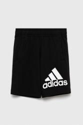 adidas gyerek pamut rövidnadrág U BL fekete, állítható derekú - fekete 128