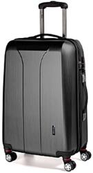 March Yearz NEW CARAT fekete cirmos négykerekű közepes bőrönd Y088-M