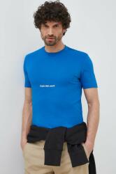 Calvin Klein Jeans pamut póló nyomott mintás - kék L - answear - 12 990 Ft