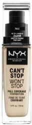 NYX Professional Makeup Can't Stop Won't Stop fond de ten 30 ml pentru femei 01 Pale
