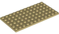 LEGO® 3028c2 - LEGO világos krémszínű (tan) lap 6 x 12 méretű (3028c2)