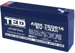Ted Electric Acumulator AGM VRLA 6V 1 (TED002839 TED614 6V 1,4Ah)