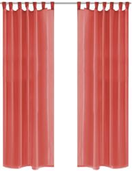 vidaXL Draperii din voal, 2 buc. , 140x175 cm, roșu (132251)