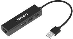 NATEC Hub USB Natec Dragonfly USB 2.0 480 Mbit/s Black (NHU-1413)