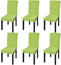 vidaXL Huse de scaun elastice drepte, 6 buc. , verde (131424)